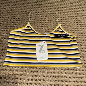 NWT University of Michigan Cropped Tank